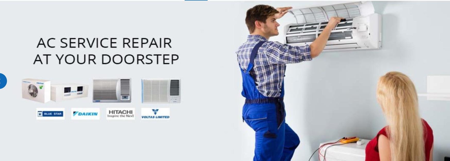 AC Repair Technician at Work